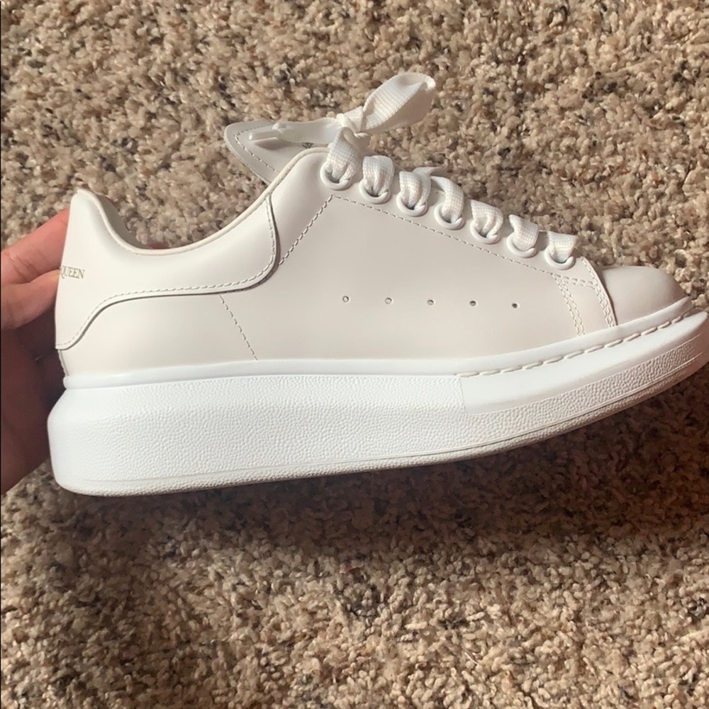 alexander macqeen white shoes